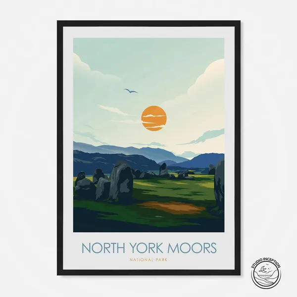 North York Moors National Park Travel Poster Print