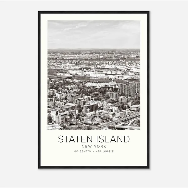 Staten Island New York Minimalist Travel Poster