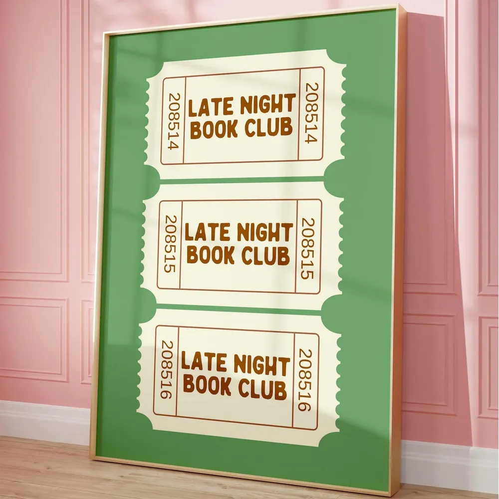 Late Night Book Club Poster, Reading Nook Decor - Image 5