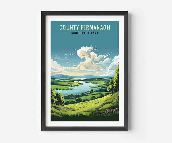 County Fermanagh, Northern Ireland Travel Poster