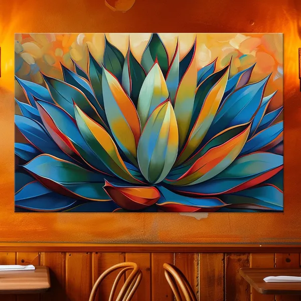Mexican Blue Agave Art Print, Botanical Wall Decor
