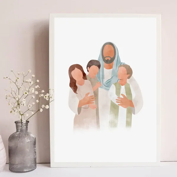 Children Of God LDS Jesus Watercolor Art Print