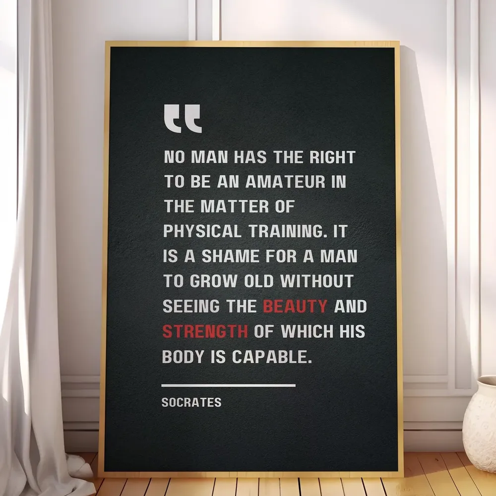 Socrates Motivational Quote Art Print