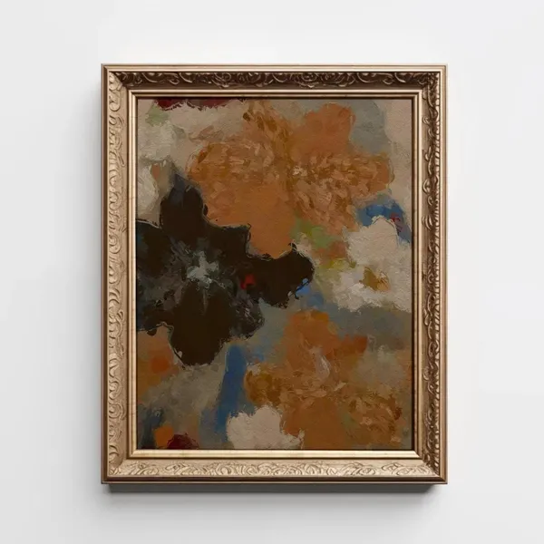 Moody Floral Vintage Retro Flower Art Print