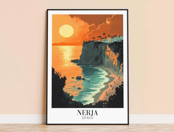 Nerja Spain Travel Wall Hanging Poster