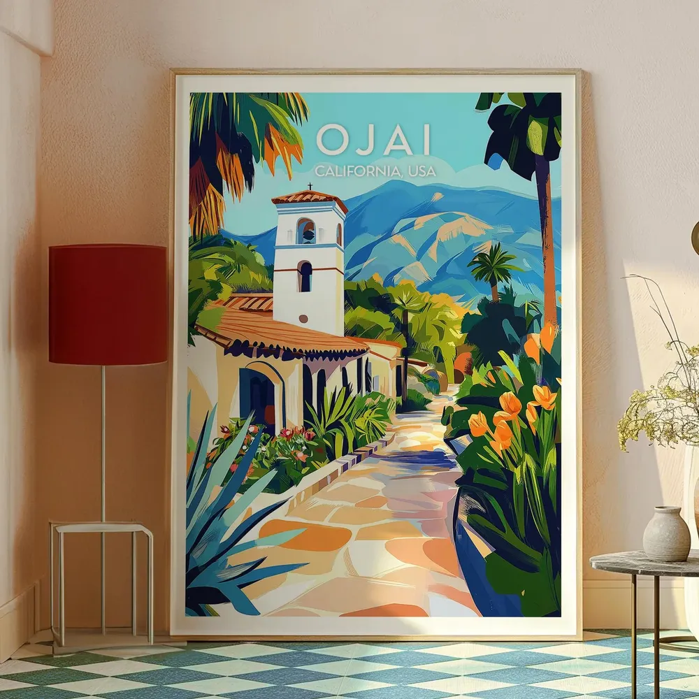 Ojai Travel Poster, Ventura County Town Art Print - Image 2