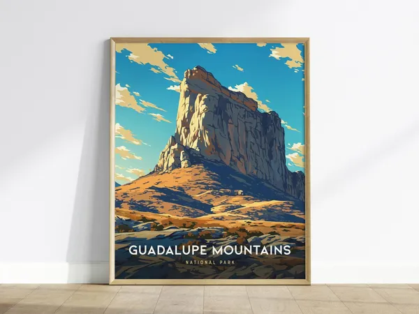 Guadalupe Mountains National Park Texas Travel Poster
