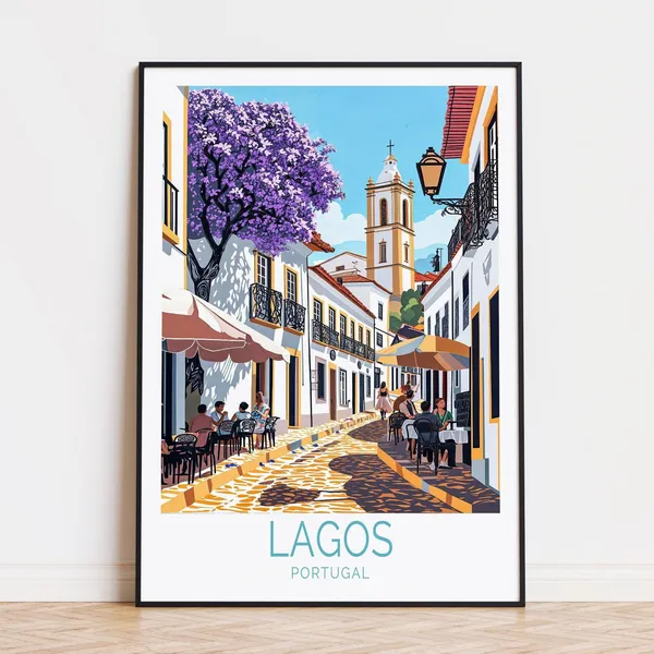 Lagos Travel Poster, Portugal Art Print