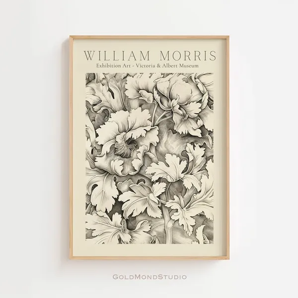 William Morris Vintage Botanical Wall Art Print