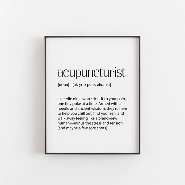 Acupuncturist Art Print, Wellness Decor for Professionals