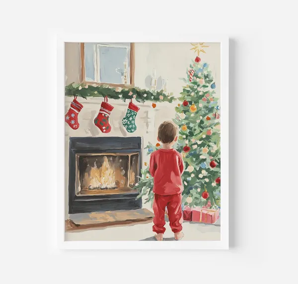 Christmas Morning Painting - Holiday Decor Art Print