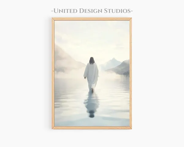 Jesus Walking On Water Christian Art Print