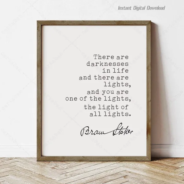 Bram Stoker Dracula Quote Art Print, Reading Nook