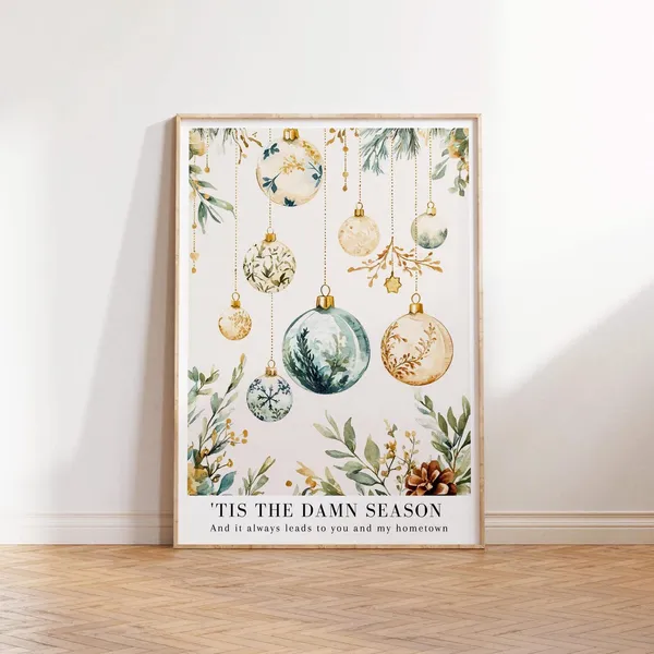 Tis The Damn Season Evermore Album Watercolor Art Print