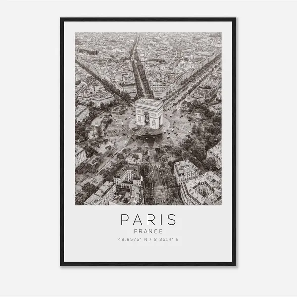 Paris France Minimalist Travel Poster, Travel Print