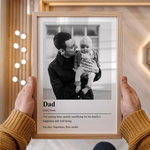 Dad Definition Poster Print, First Time Christmas Gift