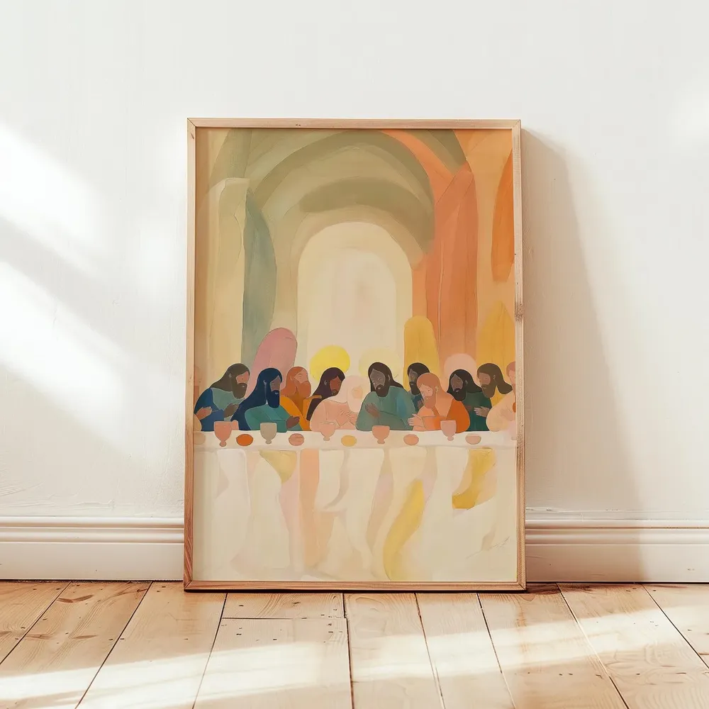 Last Supper Modern Christian Art Print