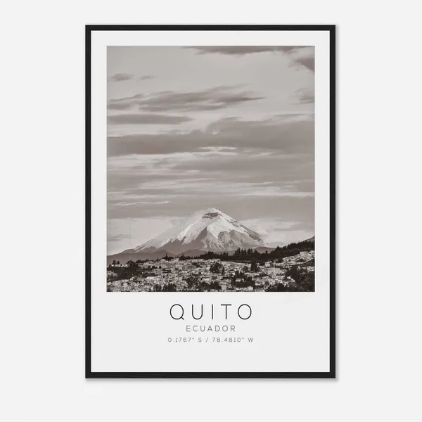 Quito Ecuador Travel Poster, Minimalist Travel Print