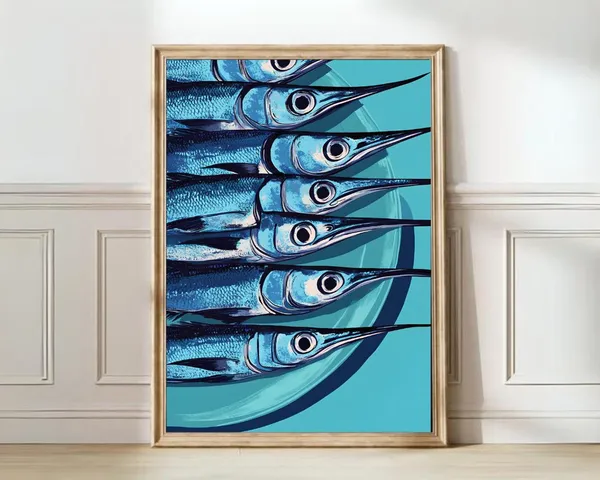 Swordfish Vintage Fish Illustration Poster Print