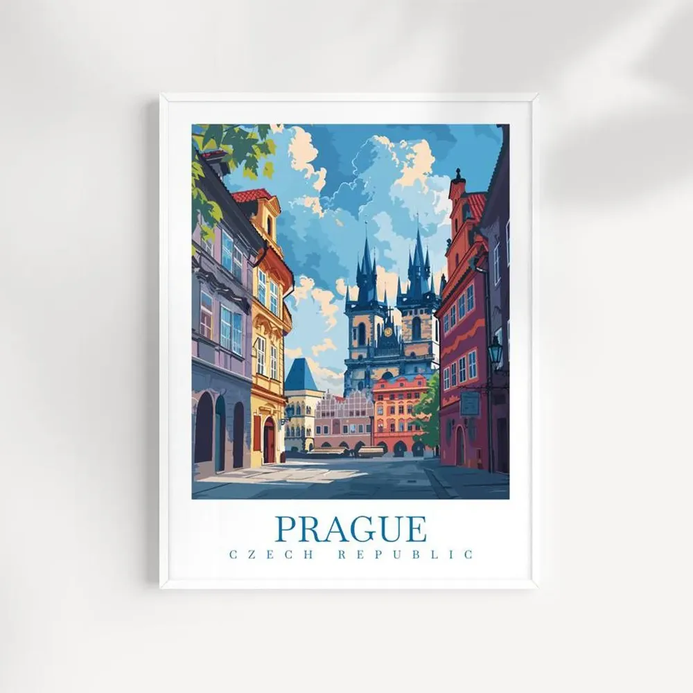 Prague Home Decor Travel Poster