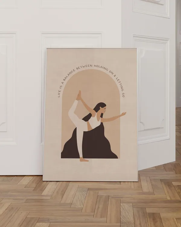Boho Yoga Life Is A Balance Quote Art Print
