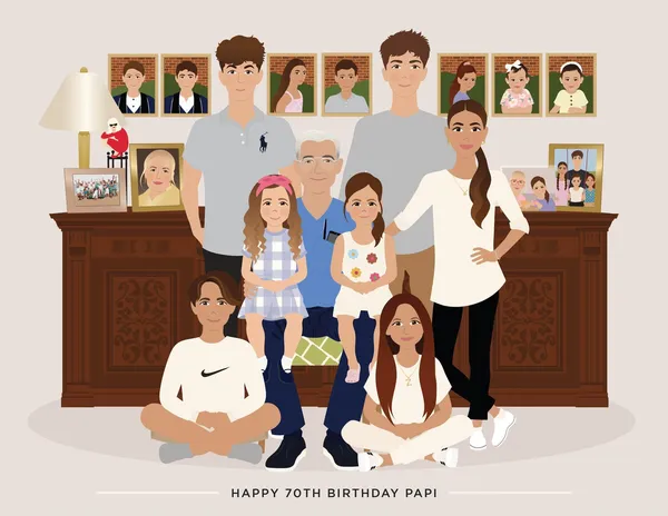 Custom Family Portrait - Personalized Art
