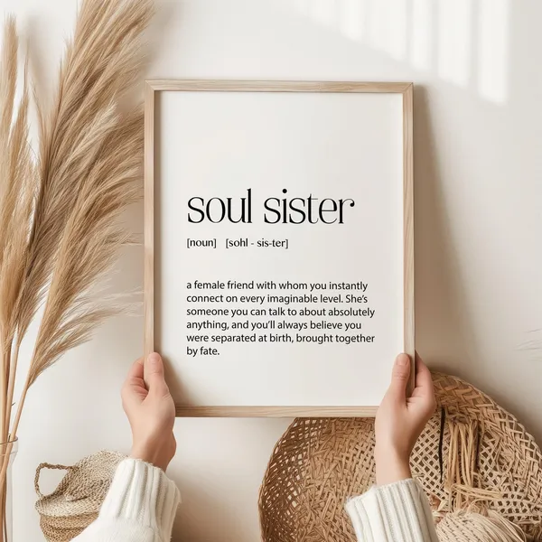 Soul Sister Definition Best Friend Art Print