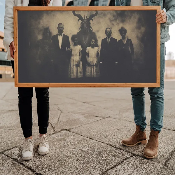 The Demon Cult Haunted Halloween Vintage Art Print