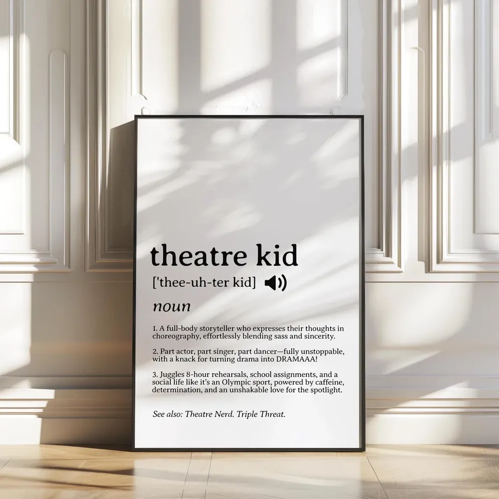Funny Theatre Kid Definition Poster, Drama Classroom Print - Image 2