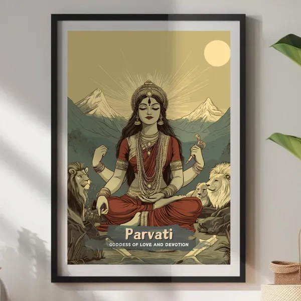 Parvati Print, Hindu Goddess of Love and Devotion