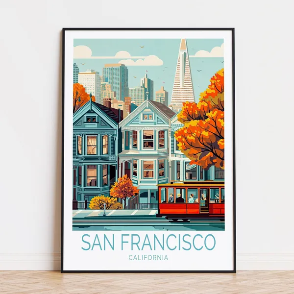 San Francisco Travel Poster, Home Decor Art Print