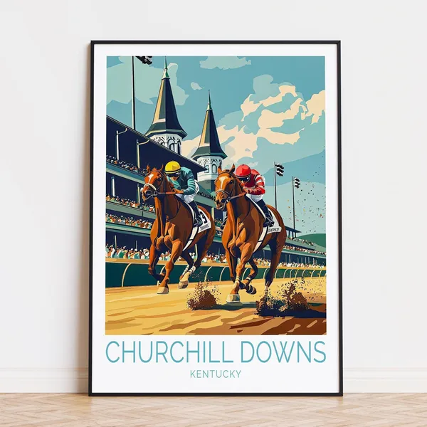 Churchill Downs Travel Poster, Kentucky Art Print