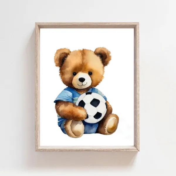 Soccer Kids Room Decor, Sport Nursery Art Print
