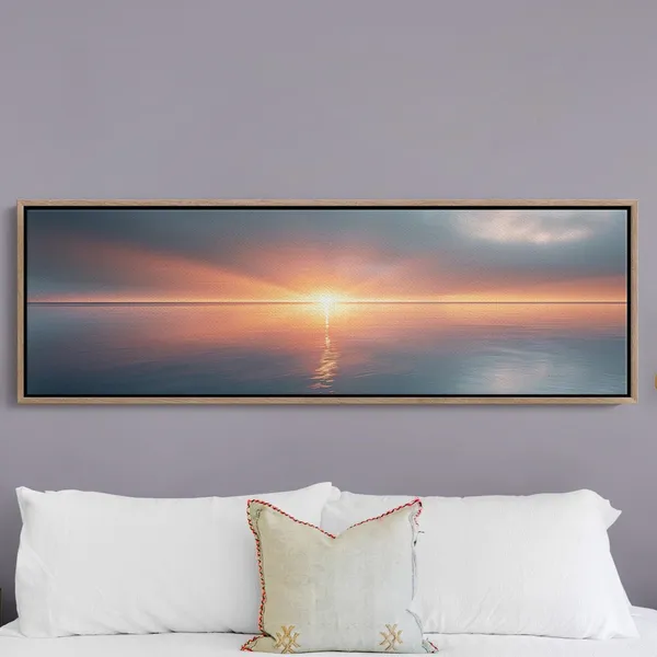 Ocean Sunset Minimalist Nature Scene Art Print