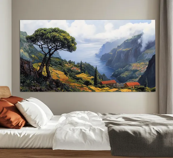 Misty Madeira, Portugal Scenic Travel Poster