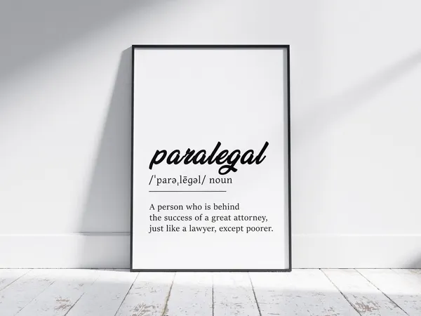 Paralegal Definition Funny Legal Assistant Art Print