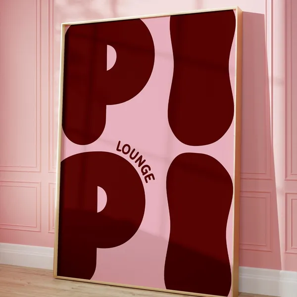 Pipi Lounge Witziges Bathroom Toilet Sign Poster