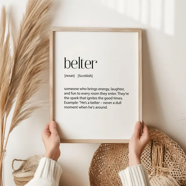 Scottish Belter Definition Funny Personality Art Print