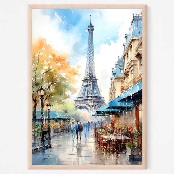 Paris Eiffel Tower Wall Art Print