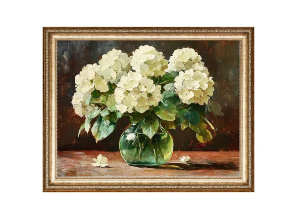 Hydrangea Vintage Floral, Cottagecore Mid-Century Art Print