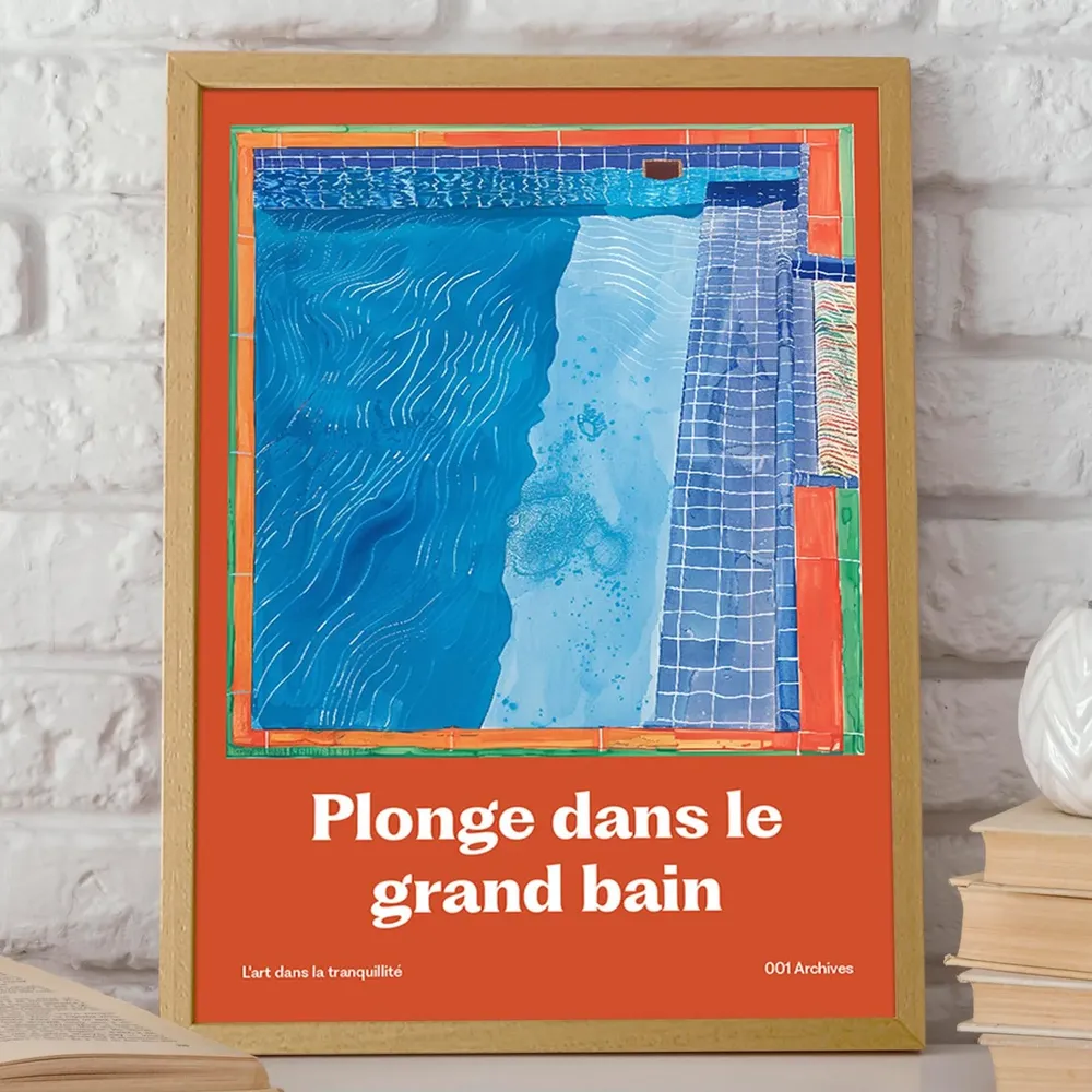 Swimming Pool French Summer Travel Poster, Pool Art - Image 2