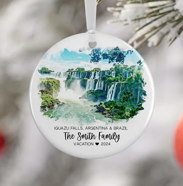 Iguazu Falls Watercolor Travel Souvenir Art Print