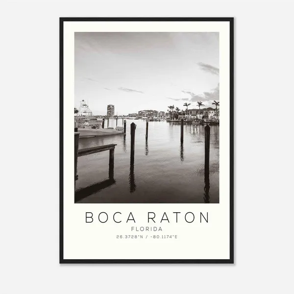Boca Raton Florida Minimalist Travel Poster