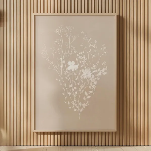 Abstract Floral Japandi Boho Botanical Art Print