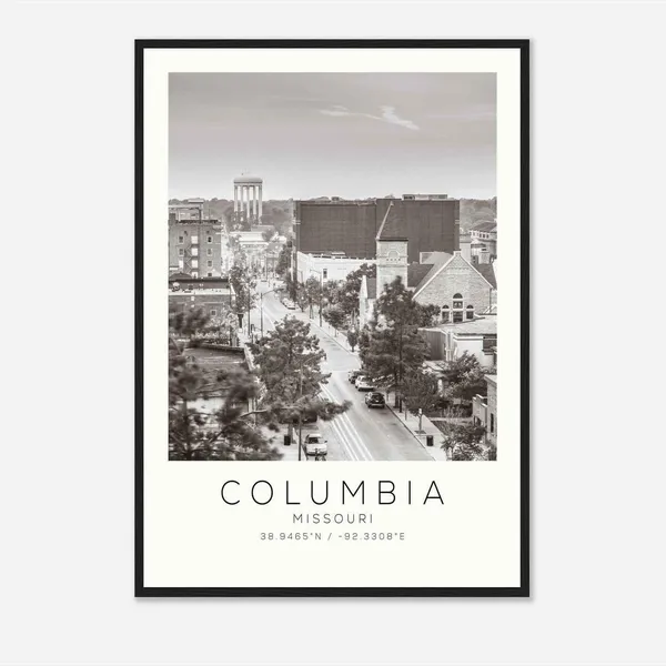 Columbia Missouri Minimalist Travel Poster, Travel Print