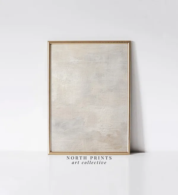Neutral Abstract Painting, Minimalist Farmhouse Art Print
