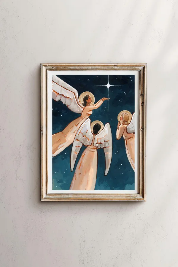 A Thrill Of Hope, Nativity Scene Art Print