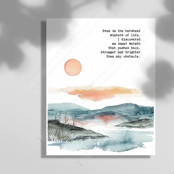 Inner Warmth of Resilience Motivational Art Print
