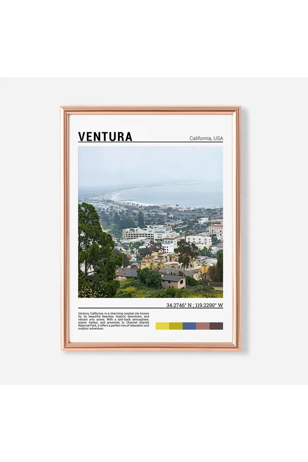 Ventura California Travel Poster Art Print