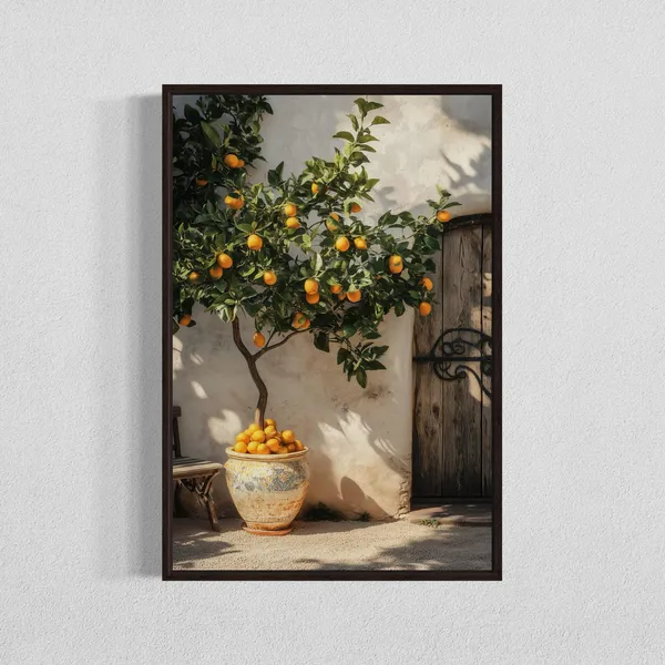 Lemon Tree Wall Art, Citrus Kitchen Art Print